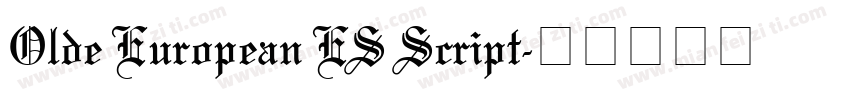 Olde European ES Script字体转换